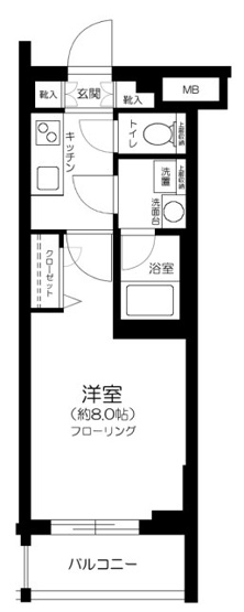 【間取り】 | ＰＲＥＭＩＵＭ　ＣＵＢＥ　下北沢