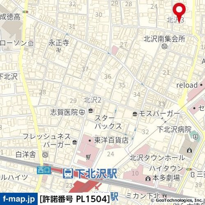 【地図】 | ＰＲＥＭＩＵＭ　ＣＵＢＥ　下北沢