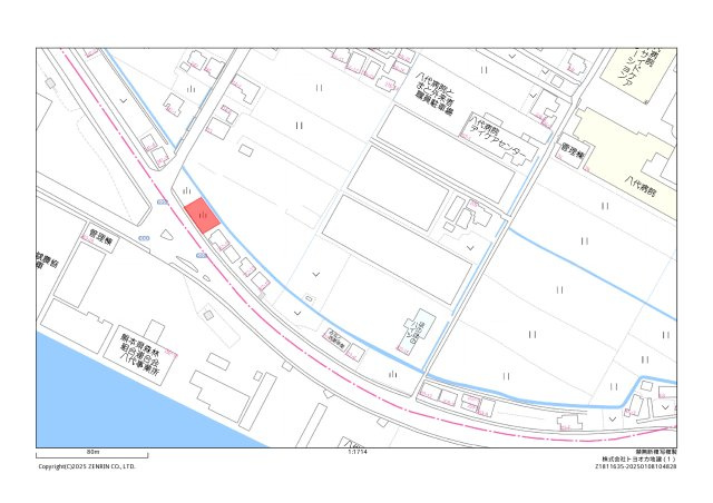 郡築一番町土地の地図