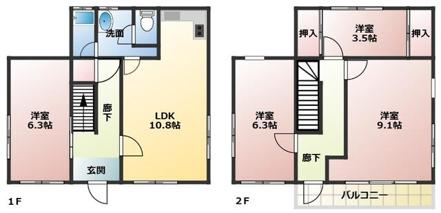 高砂市米田町米田　中古戸建の間取り|4LDKです。