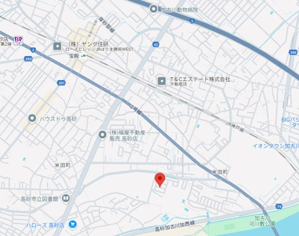 高砂市米田町米田　中古戸建の地図