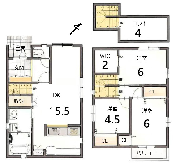 八瀬近衛町 土地(B号地)の参考プラン