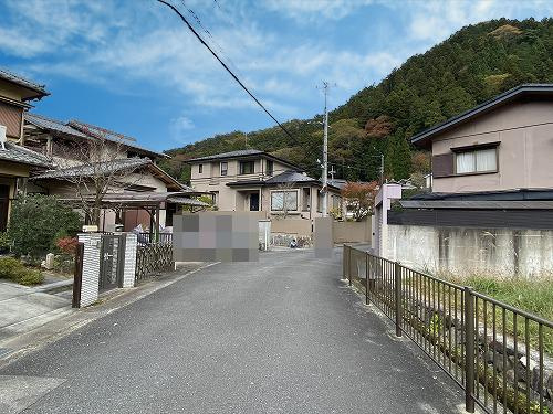 八瀬近衛町 土地(B号地)の前面道路含む現地写真