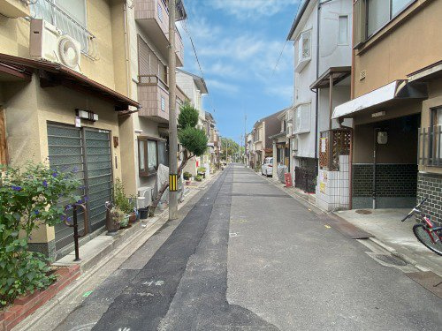 鷹峯旧土居町 中古戸建の前面道路含む現地写真