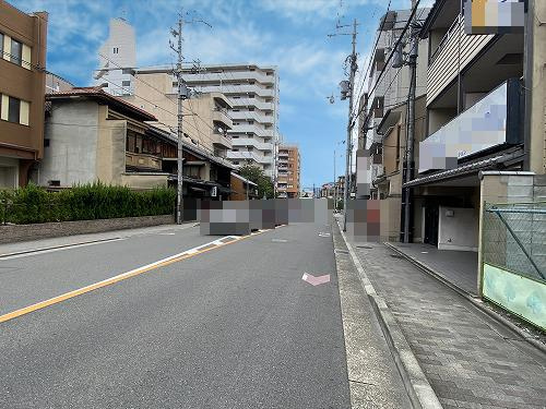 上京区役人町 土地の前面道路含む現地写真