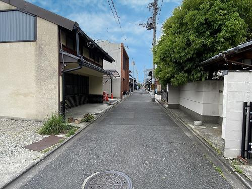 上京区桝屋町 土地の前面道路含む現地写真