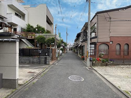 上京区桝屋町 土地の前面道路含む現地写真