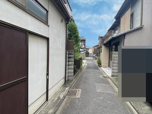 上京区戌亥町 土地の前面道路含む現地写真