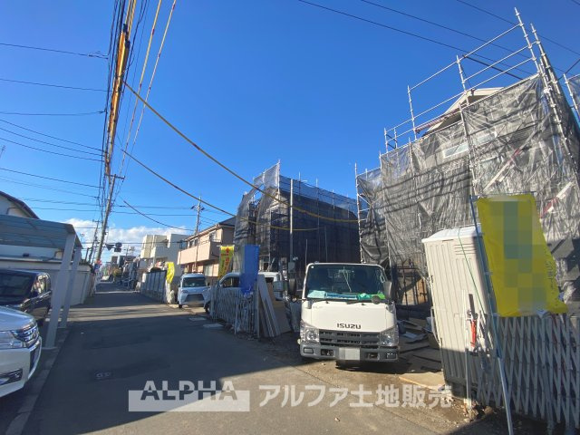 立川市羽衣町3丁目新築12棟の前面道路含む現地写真