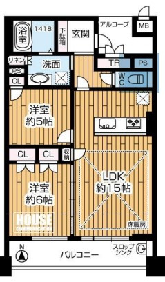ドゥ―シェ南堀江　6階部分