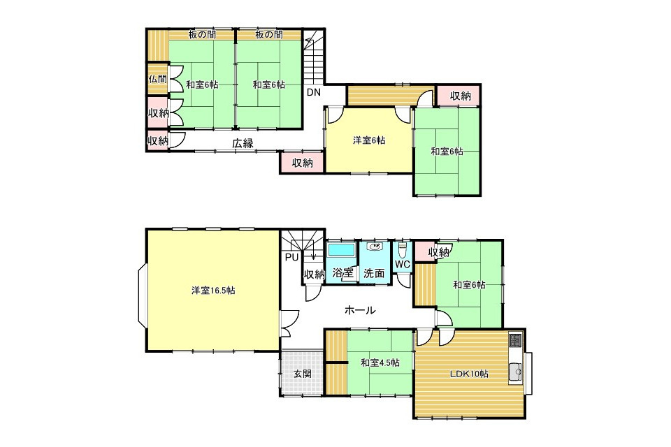 中古住宅　粟野の間取り