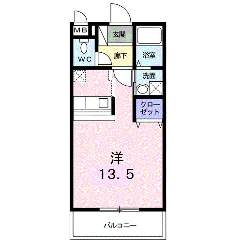 インター久留米ＳＵＲの間取り|使い勝手の良い間取りです♪