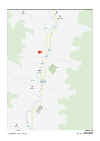伊那市高遠町長藤栗田　土地の地図
