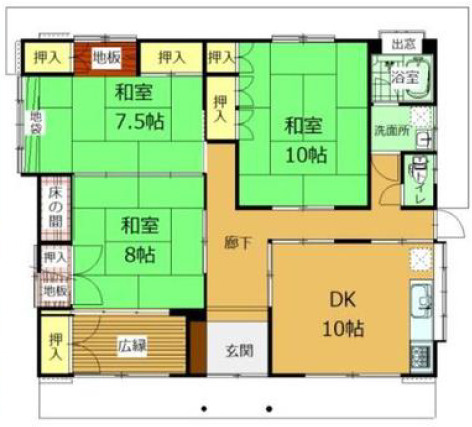 【間取り】 | 桐生市天神町３丁目　平屋中古 | 実際にご見学頂くと、周辺の生活環境やコンセントの位置、収納の広さなどがご理解頂けます。お気軽に内覧予約をしてください！