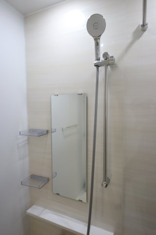 《仲介手数料無料》緑区道祖土４丁目28-1(2号棟)新築一戸建てリナージュの浴室|撮影日 2025年4月26日 14:25 曇り