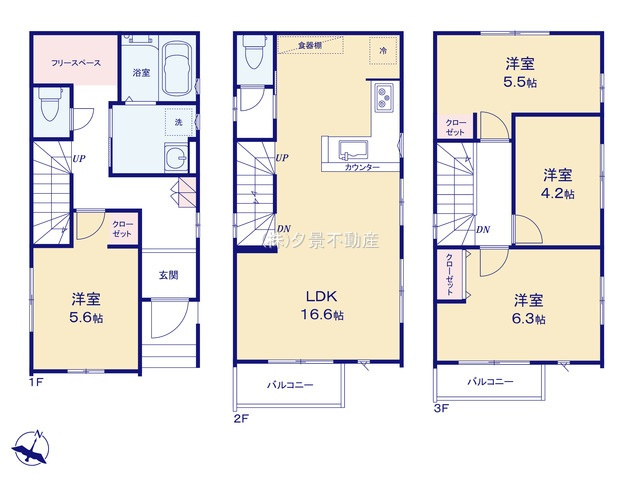 《仲介手数料無料》大宮区堀の内町１丁目476-2新築一戸建てケイアイスタイルの間取り