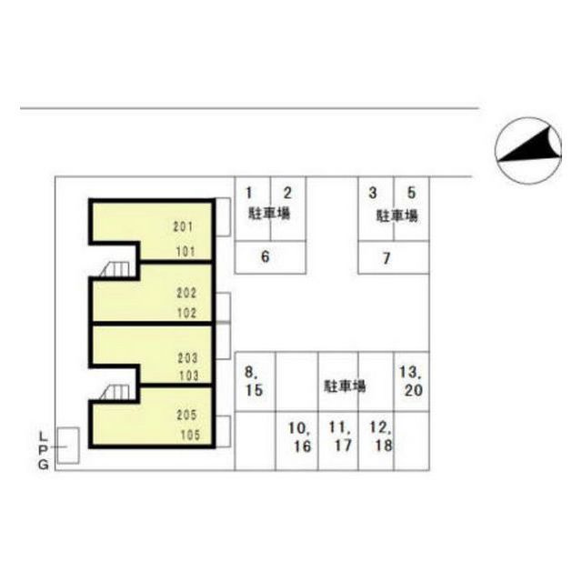 セジュール佐賀の駐車場