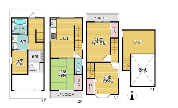 【間取り】 | 守口市藤田町5丁目　中古戸建