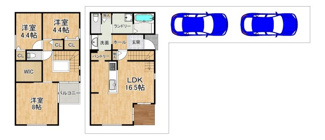 【外観パース】 | 下鴨蓼倉町　売土地 | 【新築参考プラン】※外構費・地盤改良費等別途要
　建物面積：91.91㎡　建物価格：2,224万円