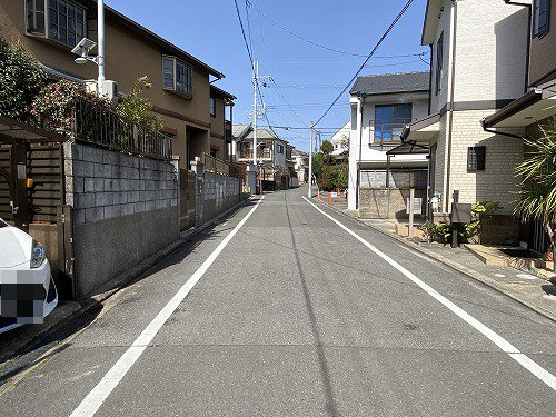 紫野今宮町 中古戸建の前面道路含む現地写真
