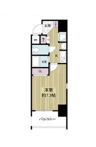 【間取り】 | アーバンフラッツ難波東