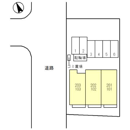 オリーブコートの区画図
