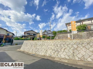 【前面道路含む現地写真】 | 城陽市寺田深谷　3区画　1号地　売土地　建築条件付き
