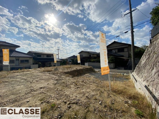 【前面道路含む現地写真】 | 城陽市寺田深谷　3区画　1号地　売土地　建築条件付き