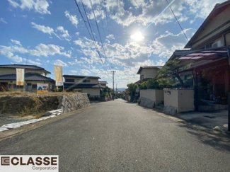 【前面道路含む現地写真】 | 城陽市寺田深谷　3区画　1号地　売土地　建築条件付き