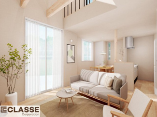 【完成予想図】 | 城陽市寺田深谷　3区画　3号地　売土地　建築条件付き | 弊社標準仕様（アトリエスタイルハウス仕様）では、耐震等級3相当が標準です。間取りにもよりますので、設計士に確認しながら、ご希望の間取りとの兼ね合いで考えていきましょう。