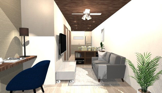 桂上野西町　建築条件付き土地の外観パース|【内観イメージパース】