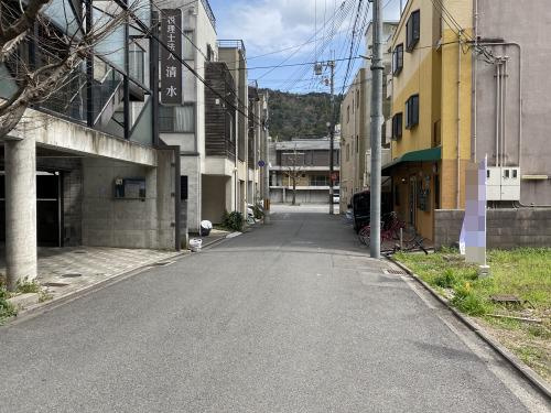 浄土寺真如町 土地の前面道路含む現地写真