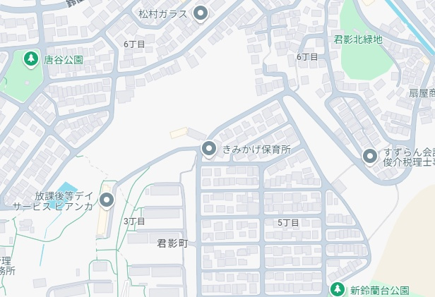神戸市北区君影町　新築一戸建ての地図