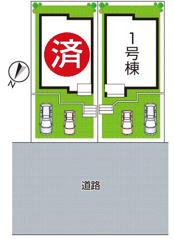 神戸市北区君影町　新築一戸建ての区画図|全2区画