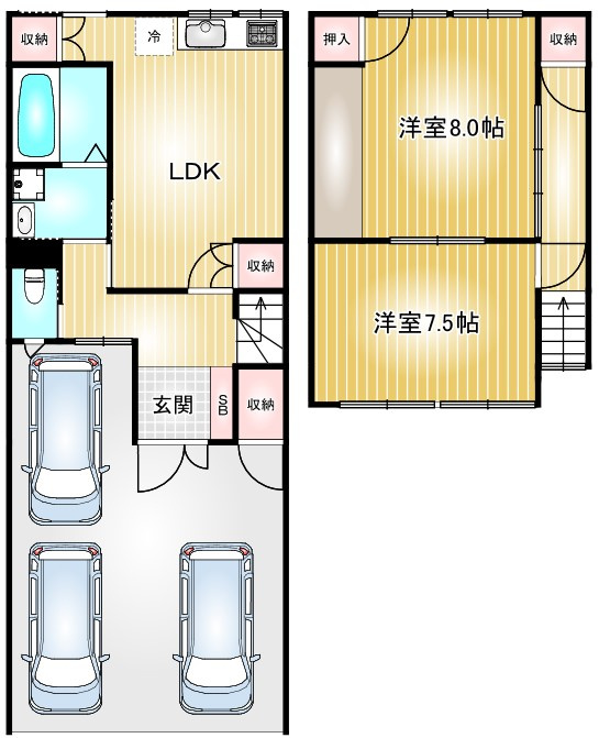 木全貸家｜名古屋市の賃貸ならMy賃貸の間取り|木全貸家