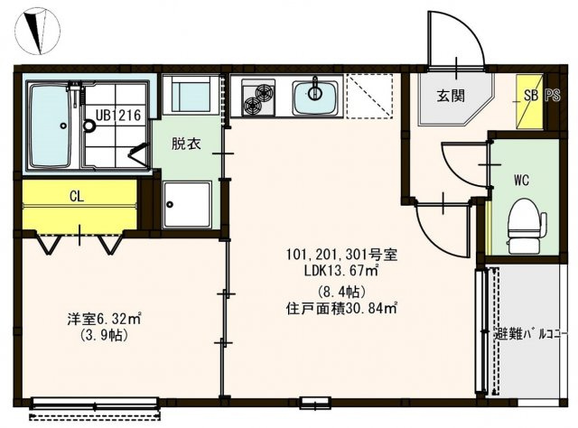 【間取り】 | Sol Neste北綾瀬