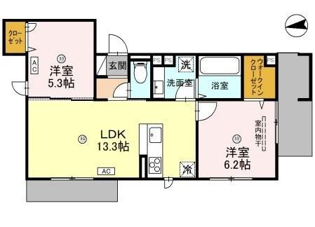大阪市鶴見区放出東３丁目のアパートの間取り