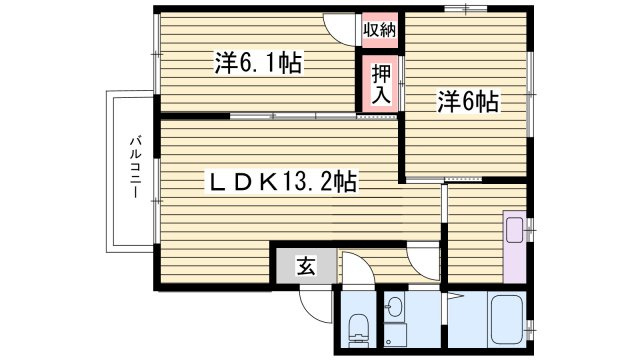 フレグランス北平野の間取り