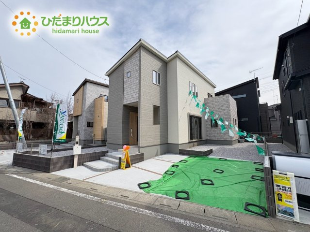 深谷市上野台　第58　新築一戸建て　ワイウッドコート　02の外観|デザイナーズのようなお洒落な外観です☆			
