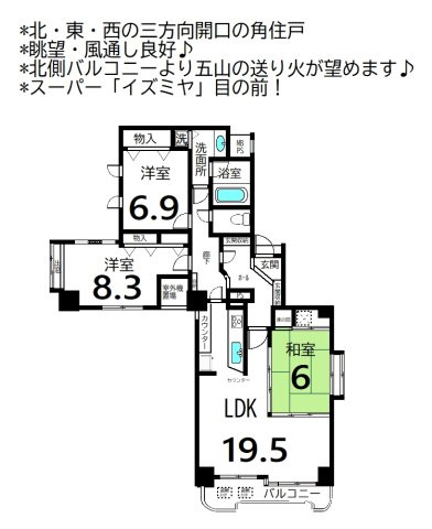 メロディーハイム二条城の間取り