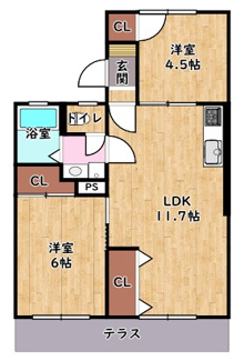 【間取り】 | レークハイツ伊庭Ⅰ