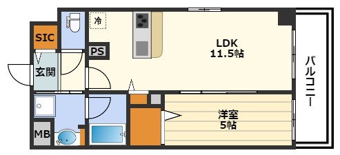 ルアナ北梅田の間取り