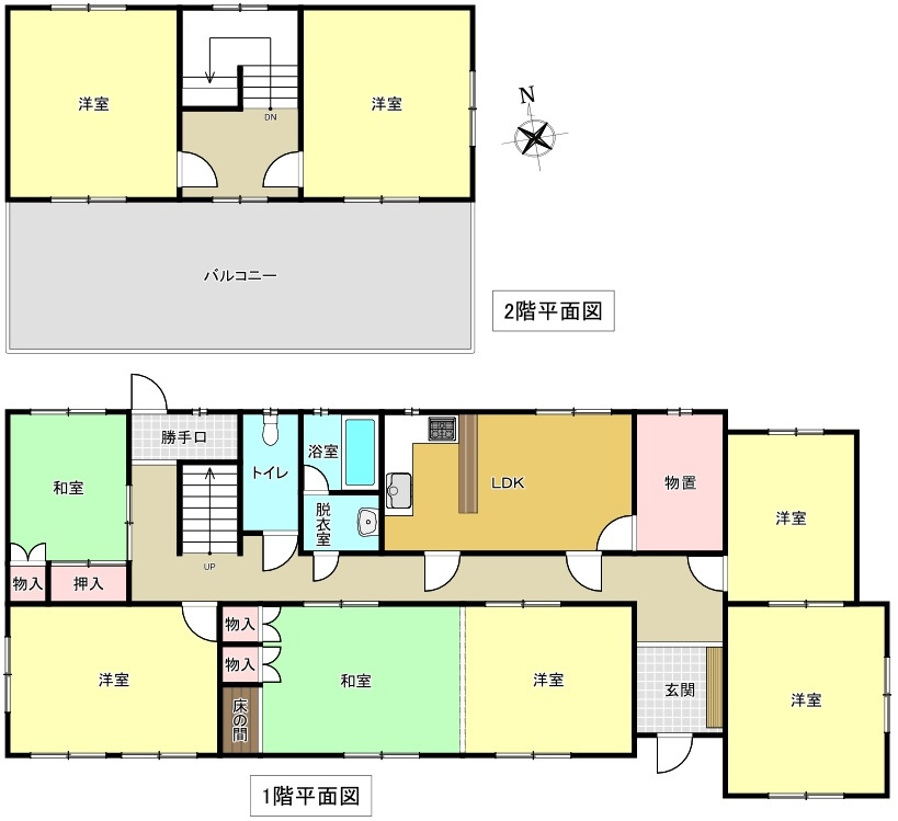 大垣市長井町の中古一戸建の間取り