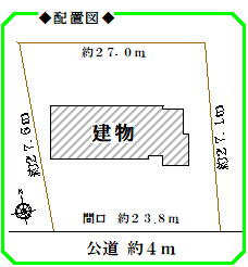 大垣市長井町の中古一戸建の区画図