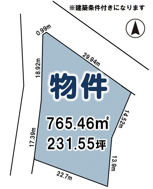上三川町上郷の区画図