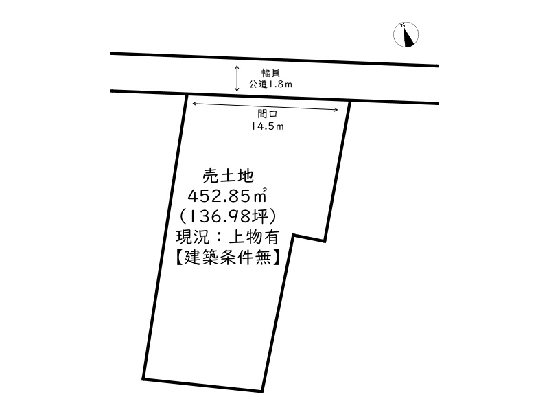 姫路市花田町上原田/売土地の土地図