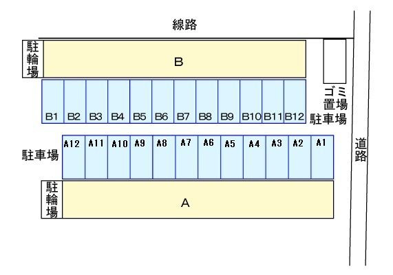 コモドカーサＡの駐車場