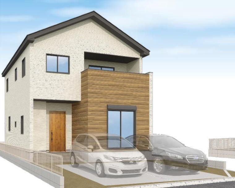 【仲介手数料無料】所沢市狭山ケ丘８期１号棟　所沢市の新築住宅なら西武ハウジングの外観パース