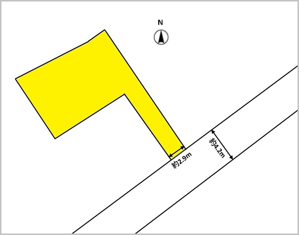 鹿児島市紫原四丁目土地の土地図