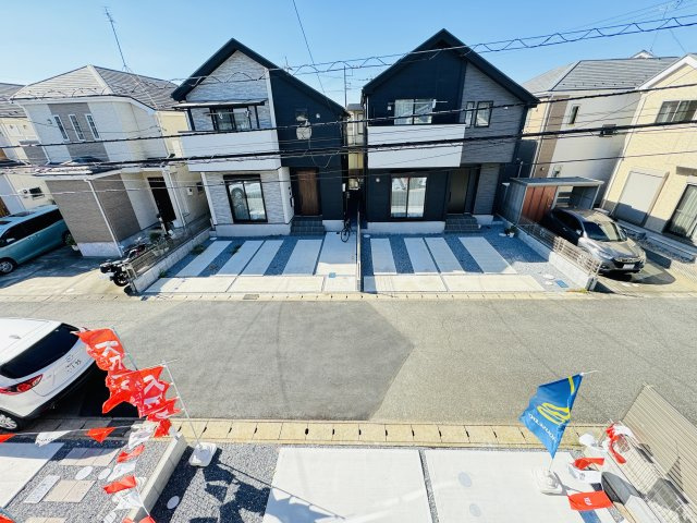 松戸市上本郷新築戸建【上本郷小学校：6分】の展望|バルコニーより道路側眺望